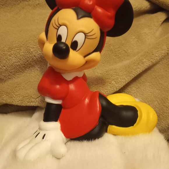 Vintage 1990 minnie mouse coin bank with original